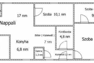 Szőci eladó családi ház, 2+2 szobás, 126 négyzetméteres