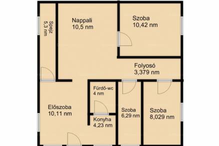 Családi ház eladó Kisbér, 96 négyzetméteres