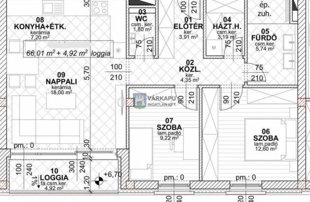 Új Építésű lakás kiadó Székesfehérvár, Várkörút, 69 négyzetméteres