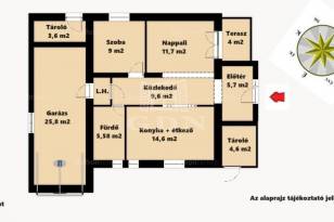Pilisi eladó családi ház, 4 szobás, 104 négyzetméteres
