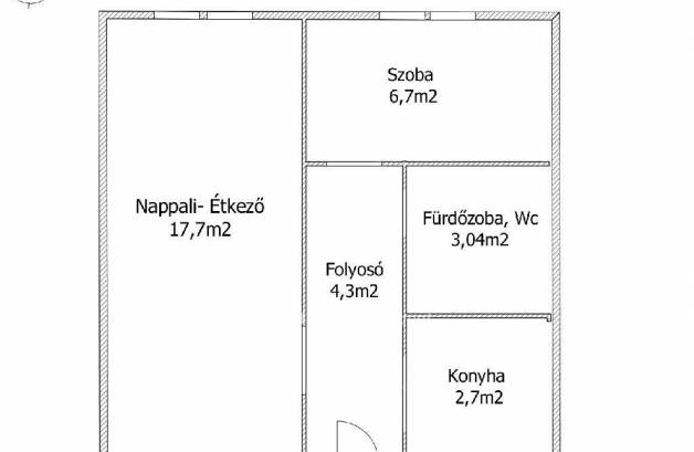 Mosonmagyaróvári eladó lakás, 1+1 szobás, 35 négyzetméteres