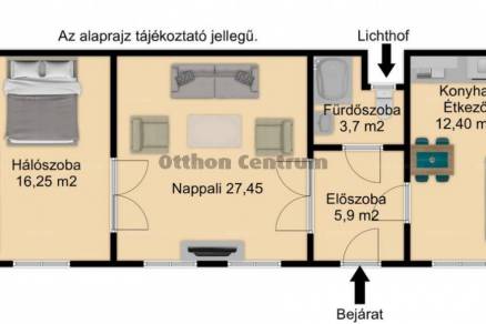 Eladó 2 szobás lakás Palotanegyedben, Budapest