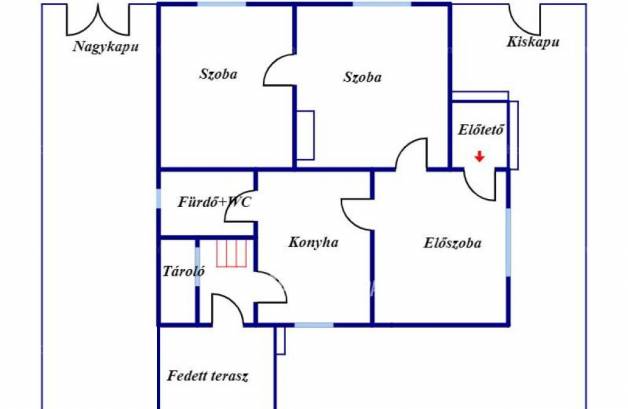 Sarkadi családi ház eladó, 75 négyzetméteres, 2 szobás