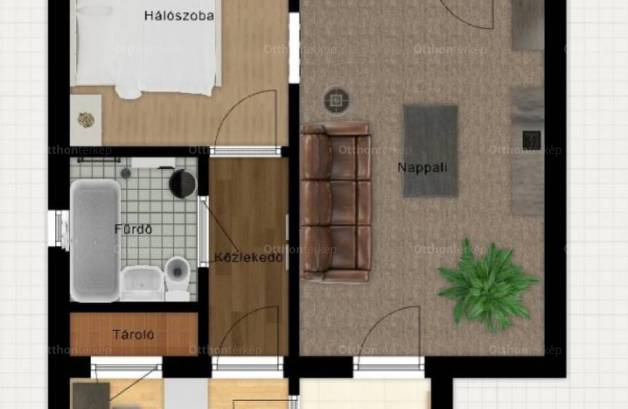 Tatabányai lakás eladó, 56 négyzetméteres, 2 szobás