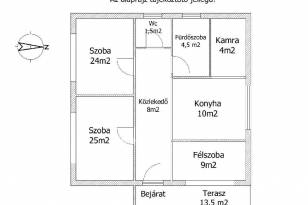 Téti eladó családi ház, 2+1 szobás, 100 négyzetméteres