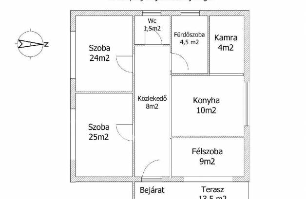 Téti eladó családi ház, 2+1 szobás, 100 négyzetméteres