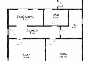 Tordasi eladó családi ház, 3+1 szobás, 80 négyzetméteres