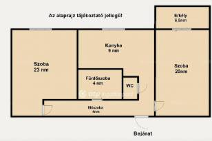 Gödöllői lakás eladó, 62 négyzetméteres, 2 szobás