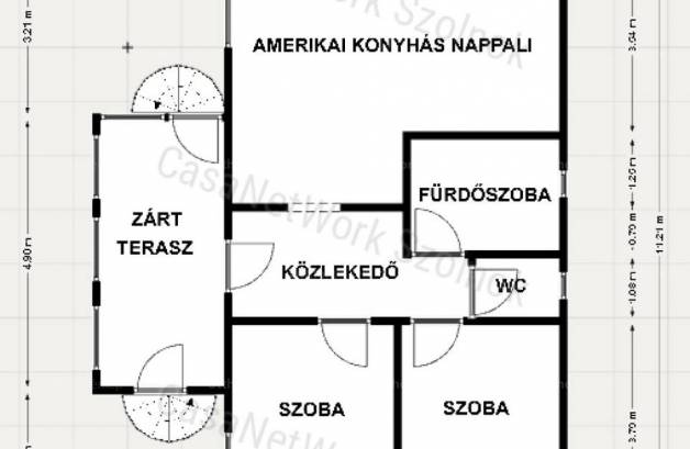 Családi ház eladó Tiszaföldvár, 74 négyzetméteres