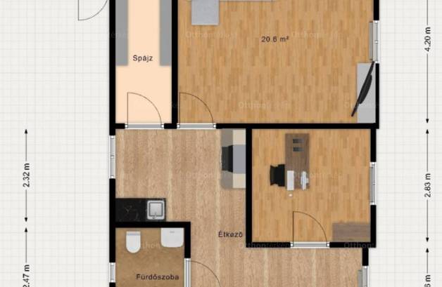 Szombathelyi eladó családi ház, 2 szobás, 53 négyzetméteres