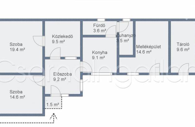 Kapuvári családi ház eladó, 75 négyzetméteres, 3 szobás