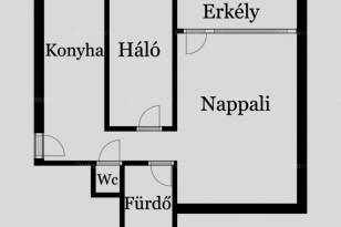 Komlói eladó lakás, 1+1 szobás, 48 négyzetméteres
