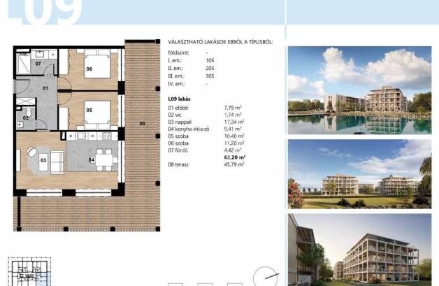 Eladó új építésű lakás Balatonmáriafürdő az Ady Endre utcában, 3 szobás