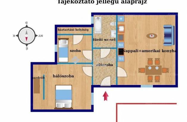 Kiadó lakás Újlipótvárosban, 3 szobás
