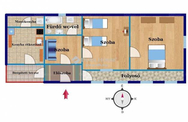 Túronyi eladó családi ház, 3 szobás, 68 négyzetméteres