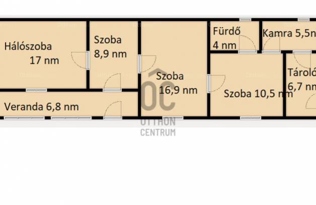 Tápiószentmártoni eladó családi ház, 4 szobás, 76 négyzetméteres