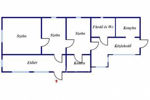 Hantosi eladó családi ház, 2+1 szobás, 68 négyzetméteres