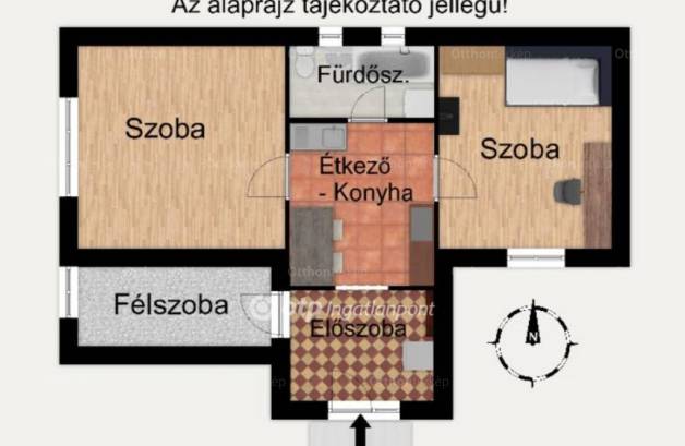 Nyíracsádi családi ház eladó a Kossuth utcában, 61 négyzetméteres