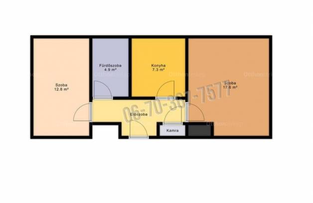 Tatabányai kiadó lakás, 2 szobás, 49 négyzetméteres