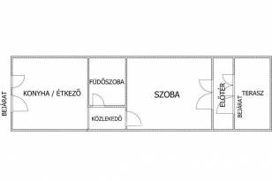 Egeri lakás eladó, 37 négyzetméteres, 1 szobás