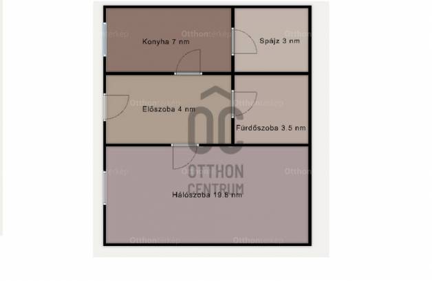 Debreceni eladó házrész, 1 szobás, 37 négyzetméteres