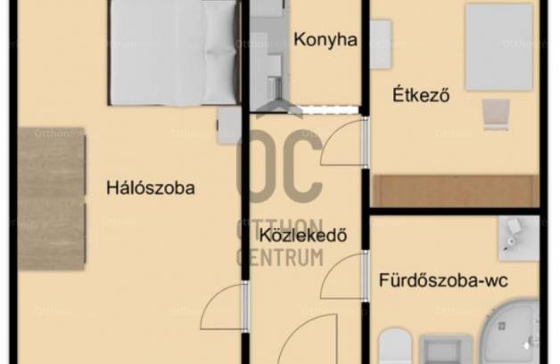 Kiadó lakás Nyíregyháza, 2 szobás