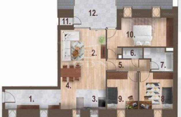 Budapest eladó új építésű lakás Újpesten az Attila utcában, 96 négyzetméteres