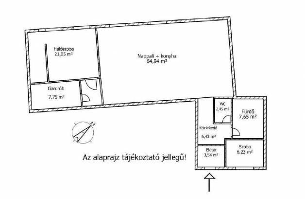 Eladó lakás, Belváros, Budapest, 2+1 szobás