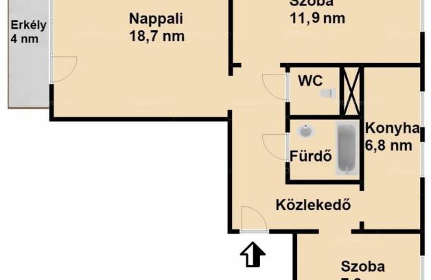 Budapest lakás eladó, Újpalotán, 1+2 szobás