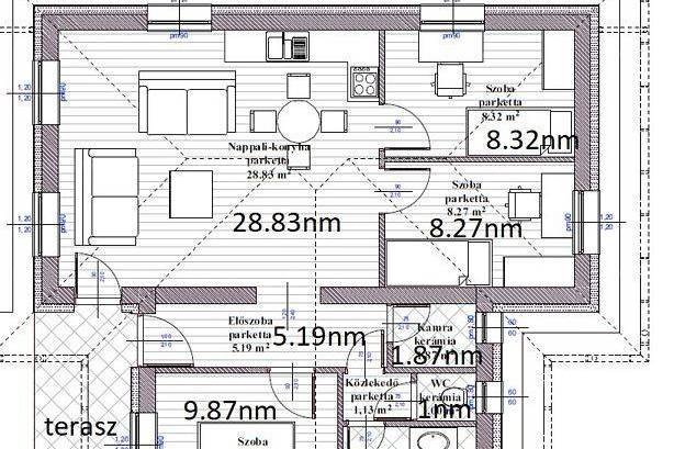 Tárnoki új építésű ikerház eladó, 69 négyzetméteres, 4 szobás