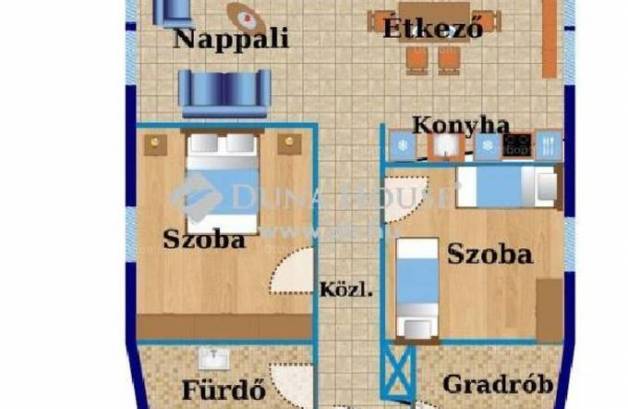 Siófoki lakás eladó, 74 négyzetméteres, 3 szobás