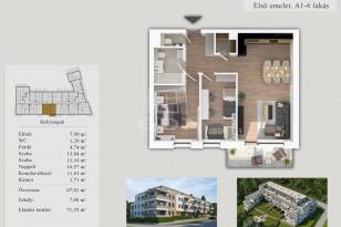Eladó 3 szobás lakás Tata, új építésű