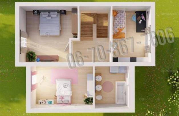 Oroszlány új építésű albérlet, 3+2 szobás