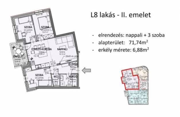 Eladó lakás Győr, 4 szobás, új építésű