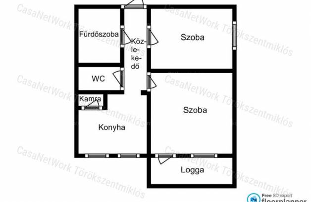 Törökszentmiklósi eladó lakás, 1+1 szobás, 53 négyzetméteres