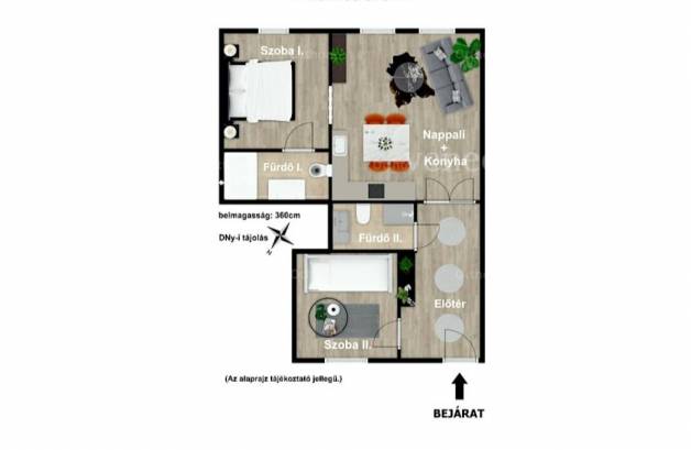 Budapesti lakás eladó, 76 négyzetméteres, 2+1 szobás