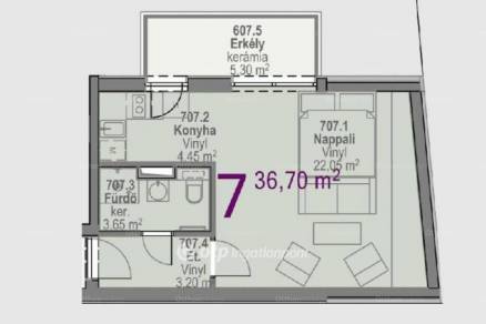 Eladó új építésű lakás, Budapest, Palotanegyed, 1 szobás