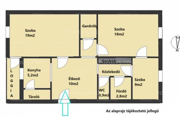 Eladó lakás, Miskolc, 3 szobás