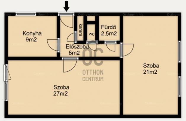 Budapesti eladó lakás, 3 szobás, 68 négyzetméteres