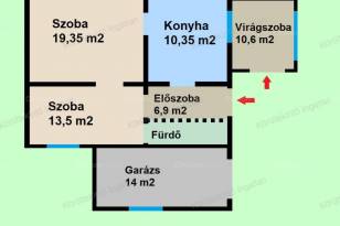 Dunakeszi családi ház eladó, 60 négyzetméteres, 2 szobás
