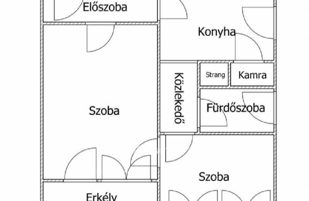 Egeri lakás eladó, 54 négyzetméteres, 2 szobás