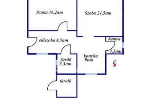 Szarvasi eladó családi ház, 2 szobás, 85 négyzetméteres