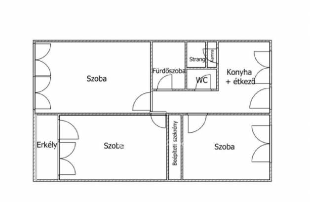 Egeri lakás eladó, 69 négyzetméteres, 3 szobás