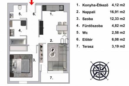 Eladó 2 szobás lakás Kispesten, Budapest