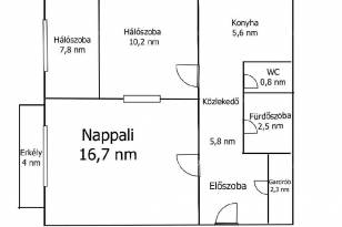 Eladó lakás, Budapest, Újpest, Erzsébet utca, 2+1 szobás