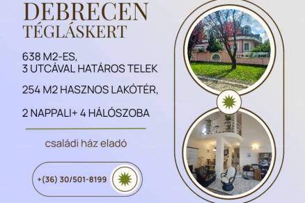 Eladó családi ház Debrecen, 6 szobás