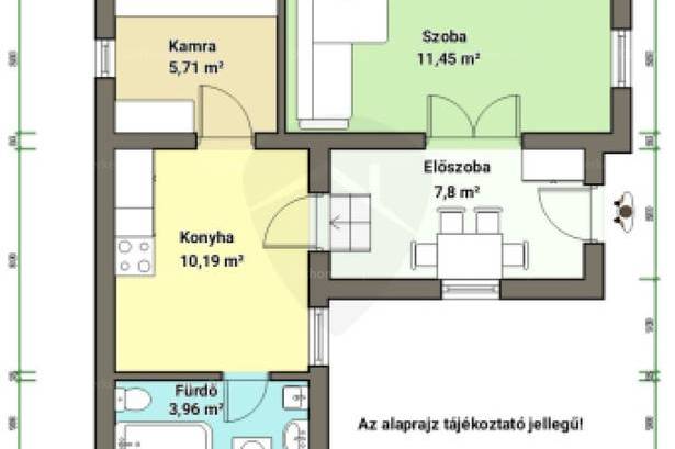 Ecsédi családi ház eladó, 69 négyzetméteres, 2+1 szobás