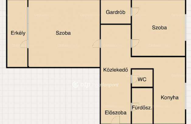 Miskolc 2 szobás lakás eladó a Szeles utcában